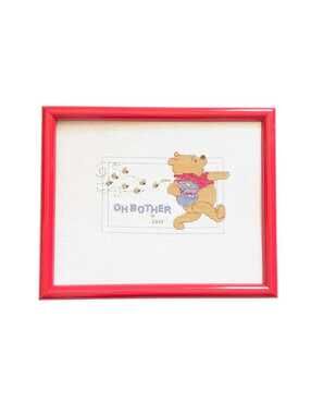 Vintage Framed Winnie the Pooh Cross-Stitch